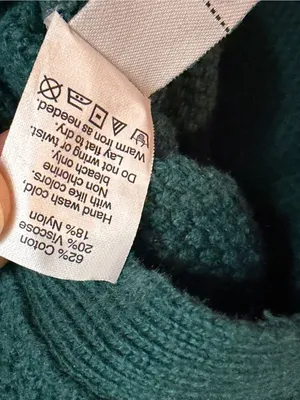 Madewell Teal Textured Knit Crossover Hem Sweater S thumbnail 4