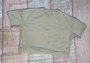 Daily Drills Short Sleeve Cropped Crew Sand XS/S thumbnail 1