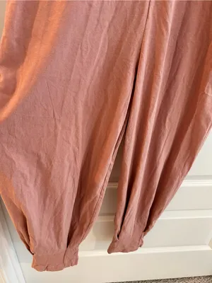 Free People FP Beach Jackie Puff Sleeve Jumpsuit Pink Size S thumbnail 6