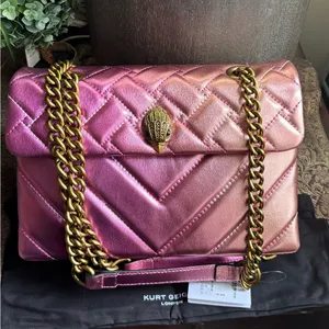 Authentic KURT GEIGER LONDON Quilted 2 tone leather convertible Crosby/shoulder thumbnail 1