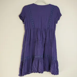 Altar'd State Blue Purple Mini Dress Boho Embroidered Babydoll Fun Wedding Guest thumbnail 4