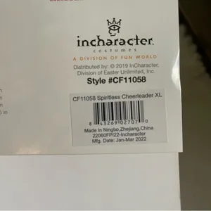 NEW Spiritless Zombie Cheerleader Costume Size XL thumbnail 3