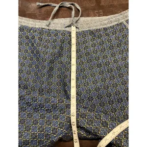 Free People Harley Pant Womens Large Jacquard Blue‎ Gold Geometric Drawstring thumbnail 14