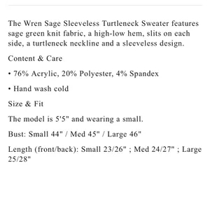 Lizard Thicket Sage Green Turtleneck Sweater thumbnail 6