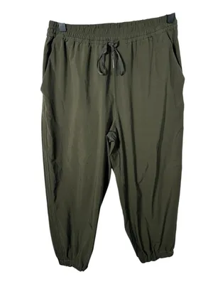Lululemon Keep It‎ Classic Crop 23” Dark Olive Jogger Pants Women’s Size 4 thumbnail 3