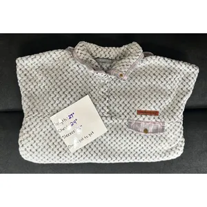 Simply Southern Sherpa Pullover Women's XL‎ Frost Gray Quarter Snap Fleece thumbnail 3