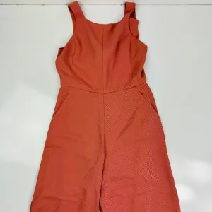 Shinestar Salmon Coral Wide Leg Tie Back‎ Pant Jumpsuit Crop Romper Large thumbnail 2