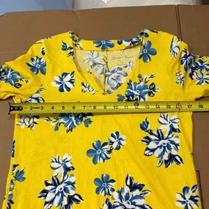Draper James Summerall Hillsboro Floral Mini‎ Soft Dress Yellow Small thumbnail 11