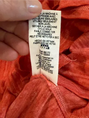 We The Free Free People Distressed V-Neck Tee Coral Red XS thumbnail 9