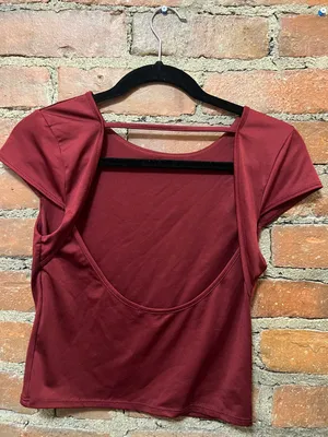 Red Backless Top thumbnail 2