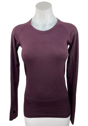 Lululemon Swiftly Tech Purple Crew Neck Long Sleeve Sports T-Shirt Tee Top S thumbnail 1