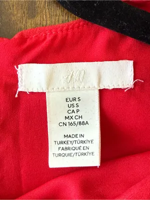 H&M Sleeveless Red Mini A-Line Shift Dress thumbnail 4
