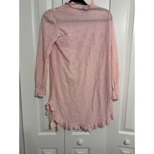 Flirts by Donnkenny‎ Nightgown Vintage Cottagecore Pink Ruffle Grid Floral OS thumbnail 6