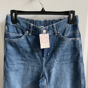 Free People Chloe Baby Barrel Jeans Women Small Blue Boho Elastic Back Cotton‎ thumbnail 5