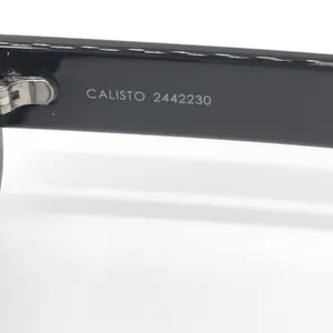 AIRE Calisto Sunglasses OS Black Oval Retro Y2K Minimalist Edgy Cyber Mob Wife‎ thumbnail 7