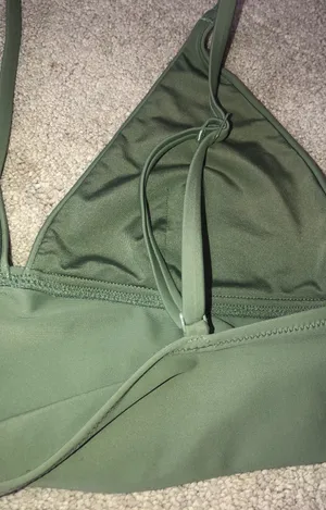 Aerie Triangle Bikini Top Green Medium thumbnail 4