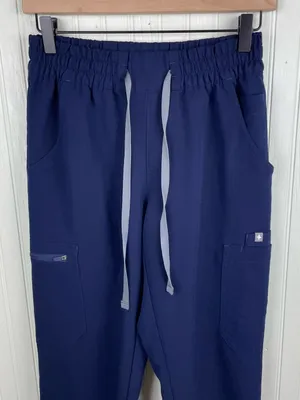 Figs Uman Jogger Scrub Pants Women's Size XS Navy Blue Nursing Scrubs 1001101 thumbnail 3