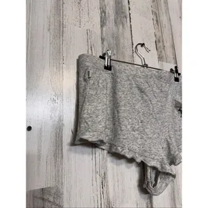 Victoria’s Secret PINK Sleep Shorts Women’s Large Gray Ruffle Hem Lounge Pajama thumbnail 3
