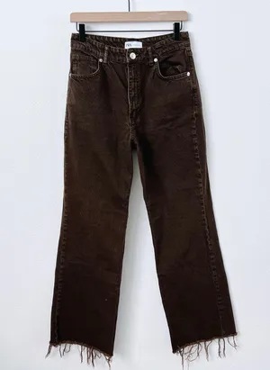 Zara Western Brown Jeans thumbnail 1