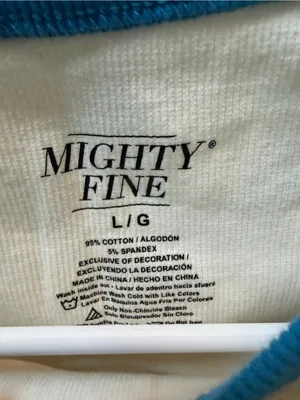 Mighty Fine White Tank Top with Blue Trim and Venice Italy Graphic size L thumbnail 3