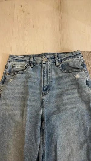 American Eagle Blue Ripped Jeans 6 Extra Long High Rise thumbnail 2