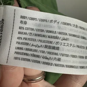 Abercrombie & Fitch Midi Dress‎ Medium Green Smocked Puff Sleeve Prairie Tiered thumbnail 6