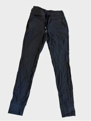 Size S (Reg) Halara High Waisted Drawstring Side Pocket Plain Jogger Pants Black thumbnail 2