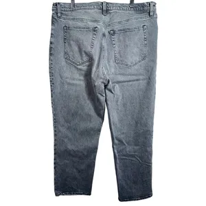 Abercrombie & Fitch The 90s Straight Ultra High Rise Gray Denim Jeans Size 33 16 thumbnail 2