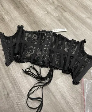 Daisy Black Lace Dark Angle Costume Size L thumbnail 3