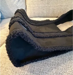 Lululemon Boxy Tote Bag 10L Faux Shearling Trims black sold out online NWT thumbnail 10