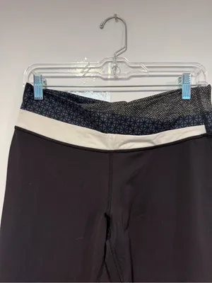 Black Vintage Lululemon Wide leg Yoga Pants with Contrast Waistband thumbnail 2