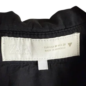 Zara Black Long Sleeve Button Front Short Romper Size Medium thumbnail 5
