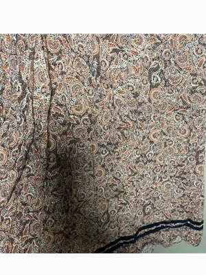 Lauren Conrad Sleeveless‎ Paisley Summer Dress with Navy Trim phoebe buffay inspo y2k medium thumbnail 5