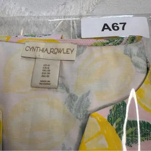 Cynthia Rowley Pink Lemon Print Dress Stretch‎ Sleeveless Sheath Womens Sz 6 thumbnail 13