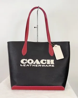 NWT Coach Kia Leather Tote In Colorblock‎ thumbnail 1