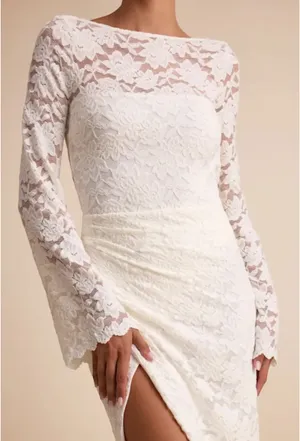 Lulus White Lace Dress thumbnail 2