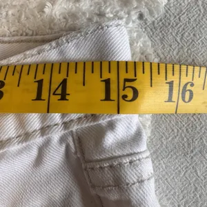 Calvin‎ Klein Women's Sz 2 White Denim Jeans Low Rise Flare 30x27 Short thumbnail 10