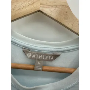 Athleta Women‎ Cloudlight Hybrid Tee Sky Blue Mesh Modal T-Shirt Size M BS6 thumbnail 7