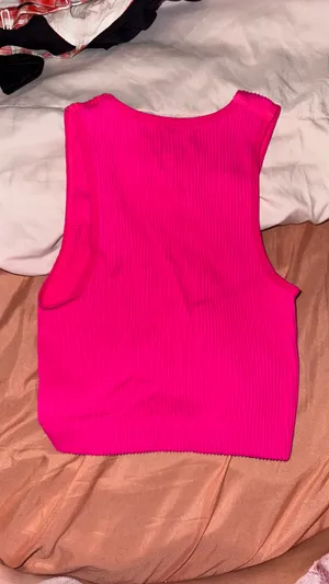 Small Aerie Hot Pink Cinched Crop Top thumbnail 2
