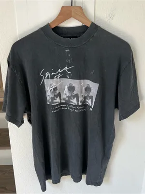Anine Bing Ashton Spirit Of Concert Tee in Washed Black NWOT thumbnail 3