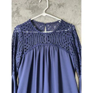 Lilly‎ Pulitzer Amenna Bell Sleeve Lace Dress Size 6 Navy Romantic Boho Chic thumbnail 2