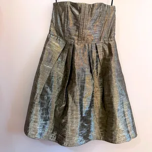 Alice + Olivia Shiny Strapless Gown thumbnail 3