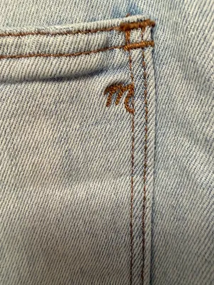 Madewell High Rise Slim Crop Boyjean 25‎ Light Wash Button Fly Raw Hem Jeans thumbnail 8