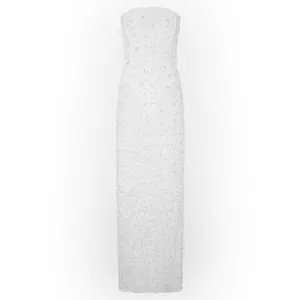 Meshki Gemma Strapless Embellished Maxi Dress - Ivory thumbnail 3