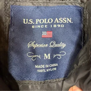 U.S. Polo Assn Channel Side Knit Black Puffer‎ Jacket Size Medium thumbnail 7