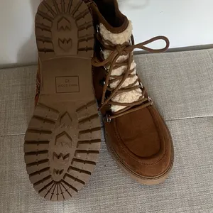Sun + Stone Tan Lace Up Boots Brown Size 7.5 thumbnail 3
