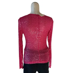 NWT Free People x Intimately FP Gold Rush Long Sleeve In Hot Pink Combo thumbnail 7
