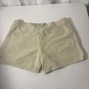 Columbia PFG Shorts Women XL‎ Tan Nylon Zip Pockets Activewear Hiking Perfomance thumbnail 4
