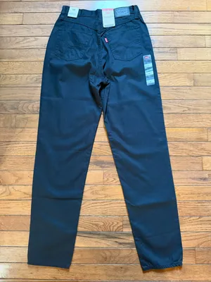 Levi's High Waisted Black Mom Jeans Size 27x30 (4) Tapered Leg Vintage Style thumbnail 11