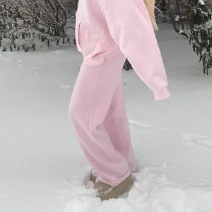 Skims Cotton Fleece Classic Straight Leg Sweatpant Cherry Blossom Pink thumbnail 2